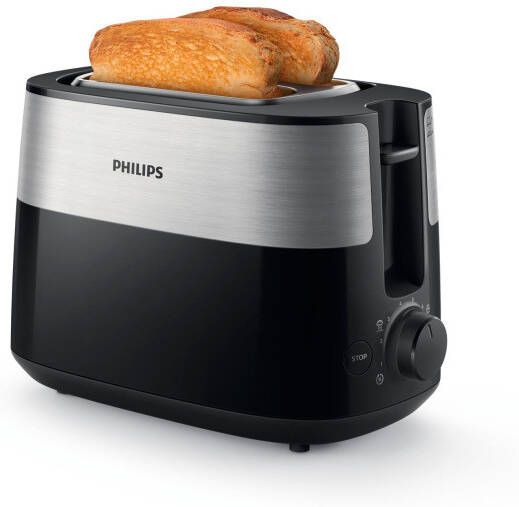 Philips Daily HD2516/90 Broodrooster 8 standen | Geïntegreerd opwarmrek voor broodjes