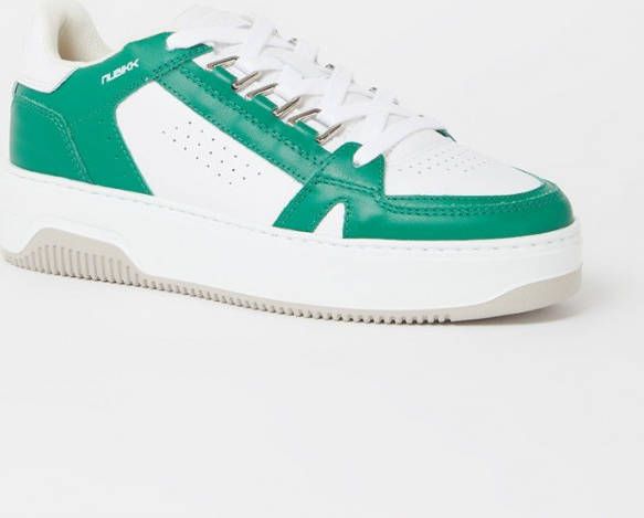 Nubikk Basket Buxton White Leather Green Lage sneakers