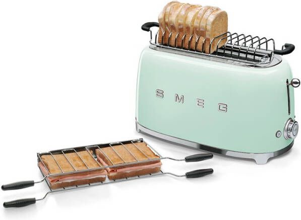 Smeg 50's Style broodrooster 2-slots extra lang TSF02PGEU watergroen