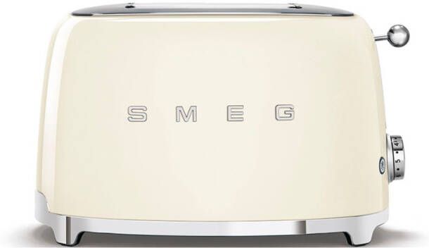 SMEG TSF01CREU 50&apos, s style broodrooster 2X2 geschikt voor twee sneetjes brood, Creme