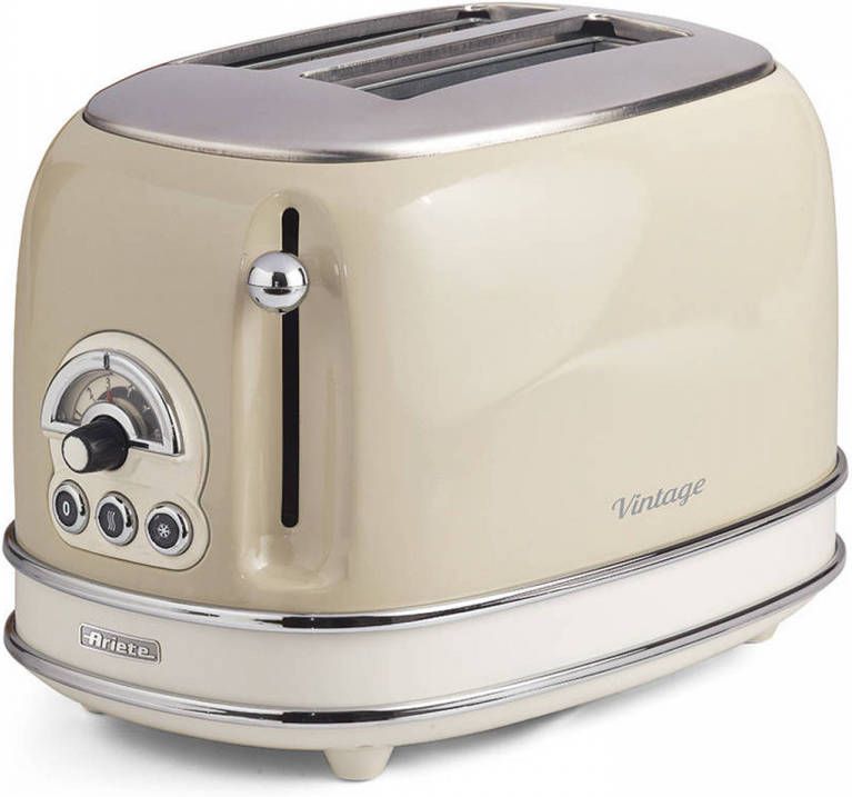 Ariete Broodrooster Vintage Beige Met Tostiklemmen