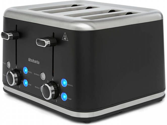 Brabantia Bbek1031nmb Broodrooster 4 Sleuven Rvs Zwart