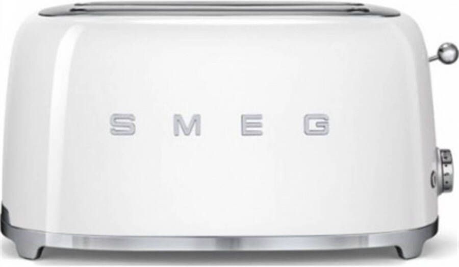 Smeg 50's Style broodrooster 2-slots extra lang TSF02WHEU wit