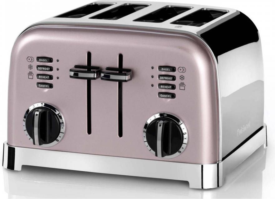 Cuisinart Broodrooster Style Cpt180pie 4 Sleuven Ontdooifunctie 6 Standen Vintage Pink