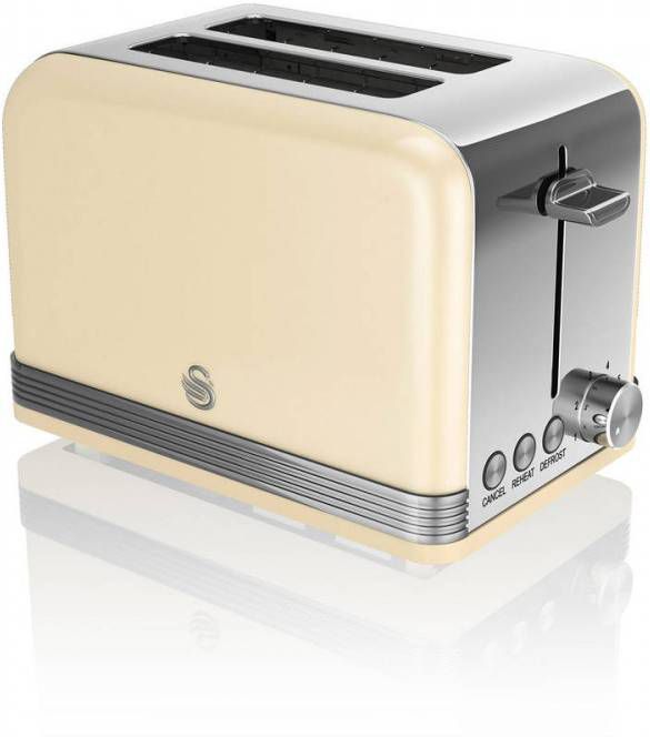 Swan 2 slot Retro Broodrooster St19010cn Cream