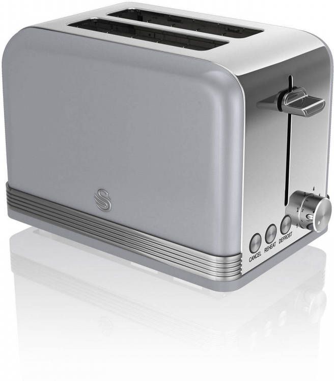Swan 2 slot Retro Broodrooster St19010grn Grijs