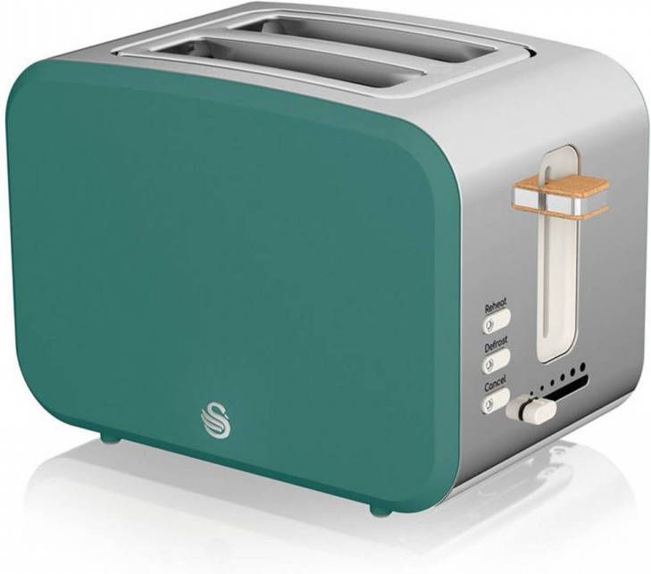 Merkloos Swan Nordic Retro Broodrooster 2 Sleuven Groen