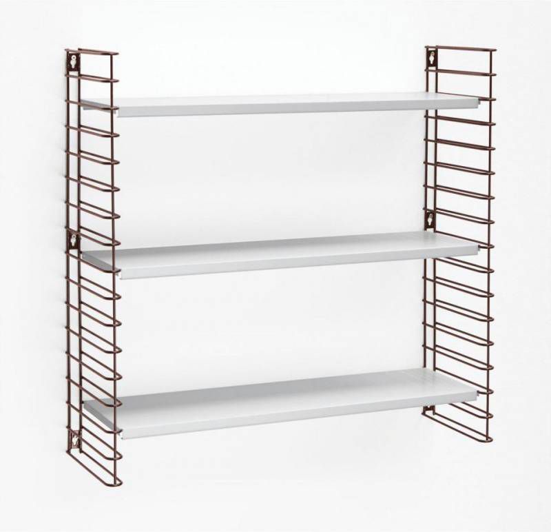 Tomado boekenrek retro 3 etages bronskleurig/wit