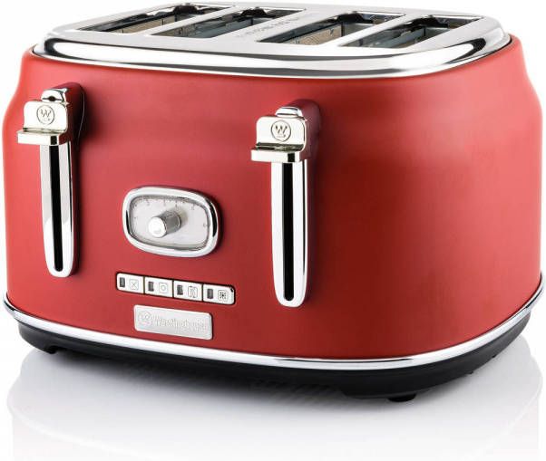 Westinghouse Broodrooster Retro Collections 4 sleuven cranberry red WKTTB809RD online kopen