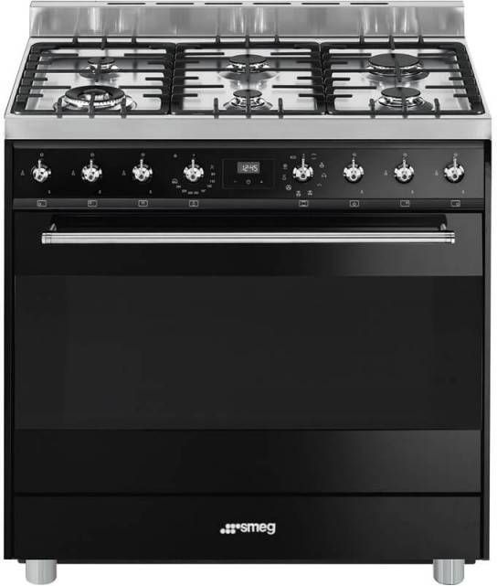 Smeg C9GMNNLK9 1 Gasfornuis Zwart