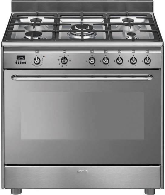 Smeg SNLK90MFX9 gasfornuis 90 cm
