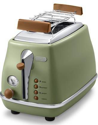 De'Longhi Toaster Incona Vintage CTOV 2103.BG in retro look, groen online kopen