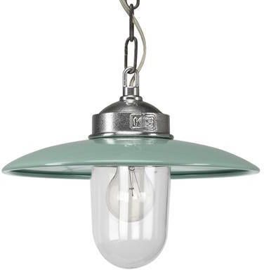 KS Verlichting Kettinglamp Solingen groen glazen stolp verandalamp hanglamp