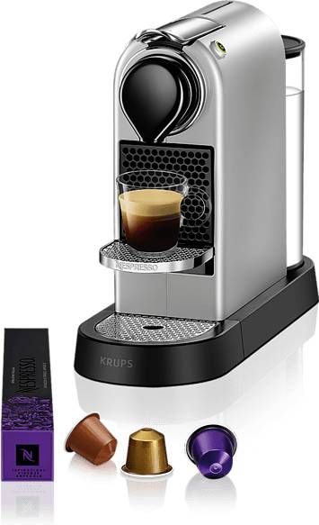 Nespresso Krups koffieapparaat CitiZ XN741B(Zilver )