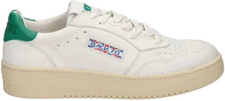 Back 70 leren sneakers wit/groen