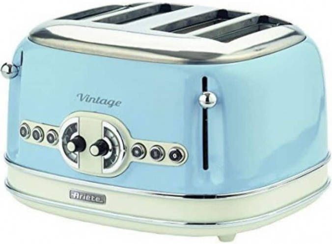Ariete Broodrooster 4 sneetjes Vintage 1600 W blauw
