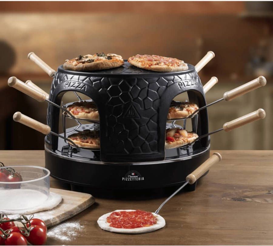 Bestron Pizzamaker voor 8 personen APD800Z 1150 W zwart