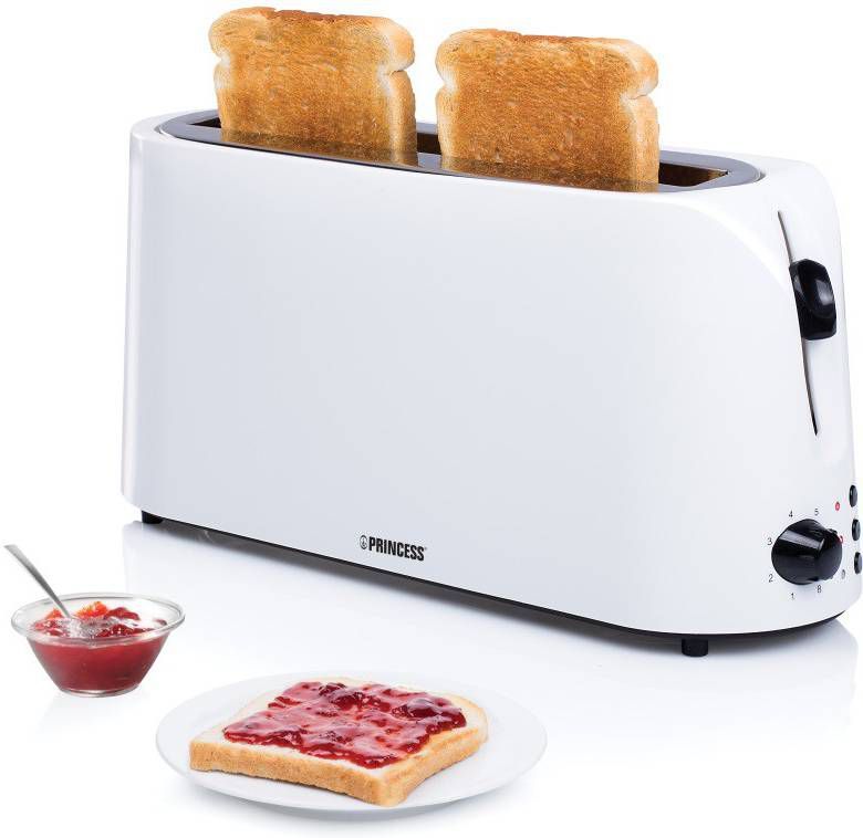 Princess 142330 Long Slot Toaster Cool White Broodrooster