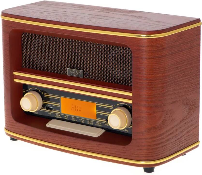 Adler Retro Radio Met Bluetooth AD 1187 Bruin